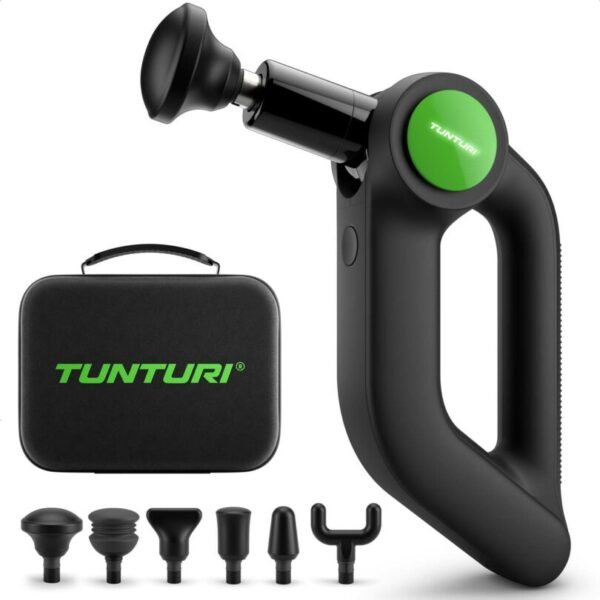Tunturi MG70 massagegun met opzetstukken en koffer