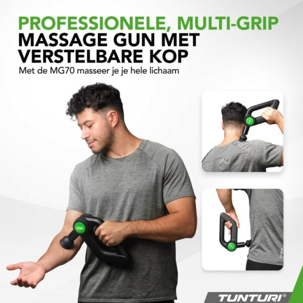 Professionele multi-grip massagegun met verstelbare kop